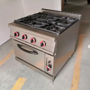 4-Burner Gas Cooker Range with Oven