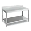 800mm Double Shelves Square Tube Working Bench With Splashback