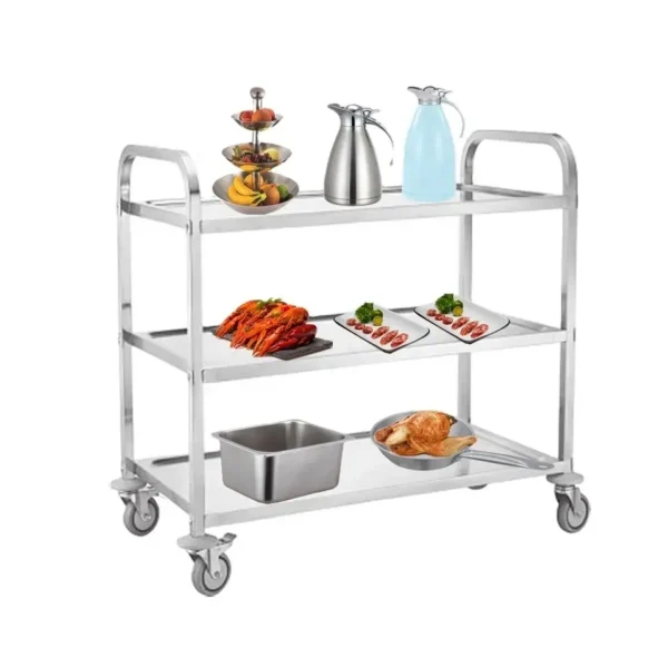 Commercial Catering Equipment Stainless Steel restaurant Food Service Trolleys Catering Equipment Work Table trolley