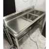 Stainless Steel Kitchen Sink Table Double Bowl