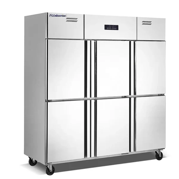 commercial vertical stainless steel fridge 6door